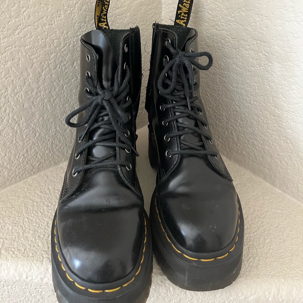Dr martens Jadon platform goth size 7 black leather very good condition